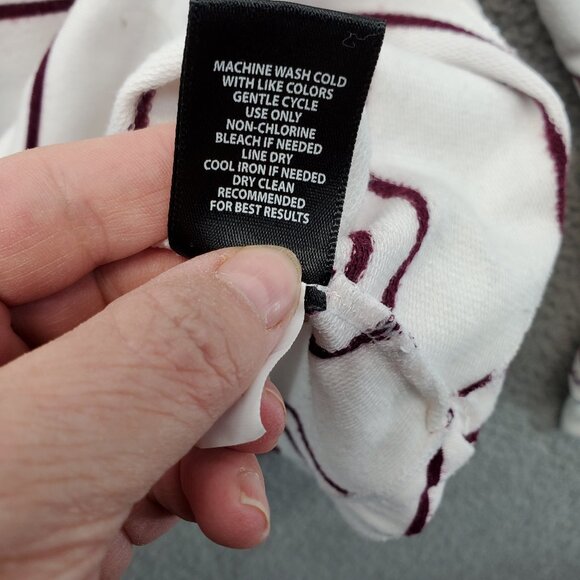 Torrid White Purple Striped Off Shoulder Long Sleeve Active Top Size 0 - Picture 5 of 8